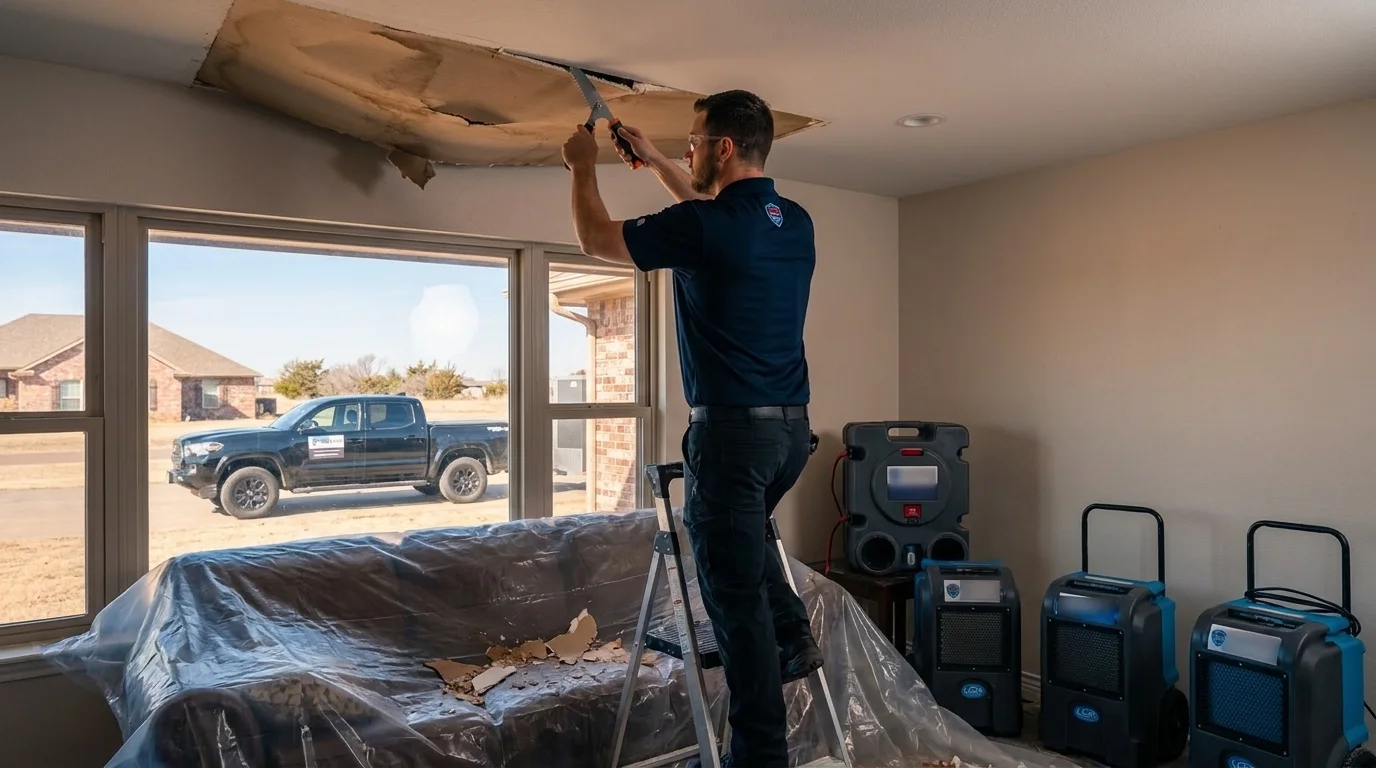 24/7 Emergency Ceiling Water Damage Repair in Abilene